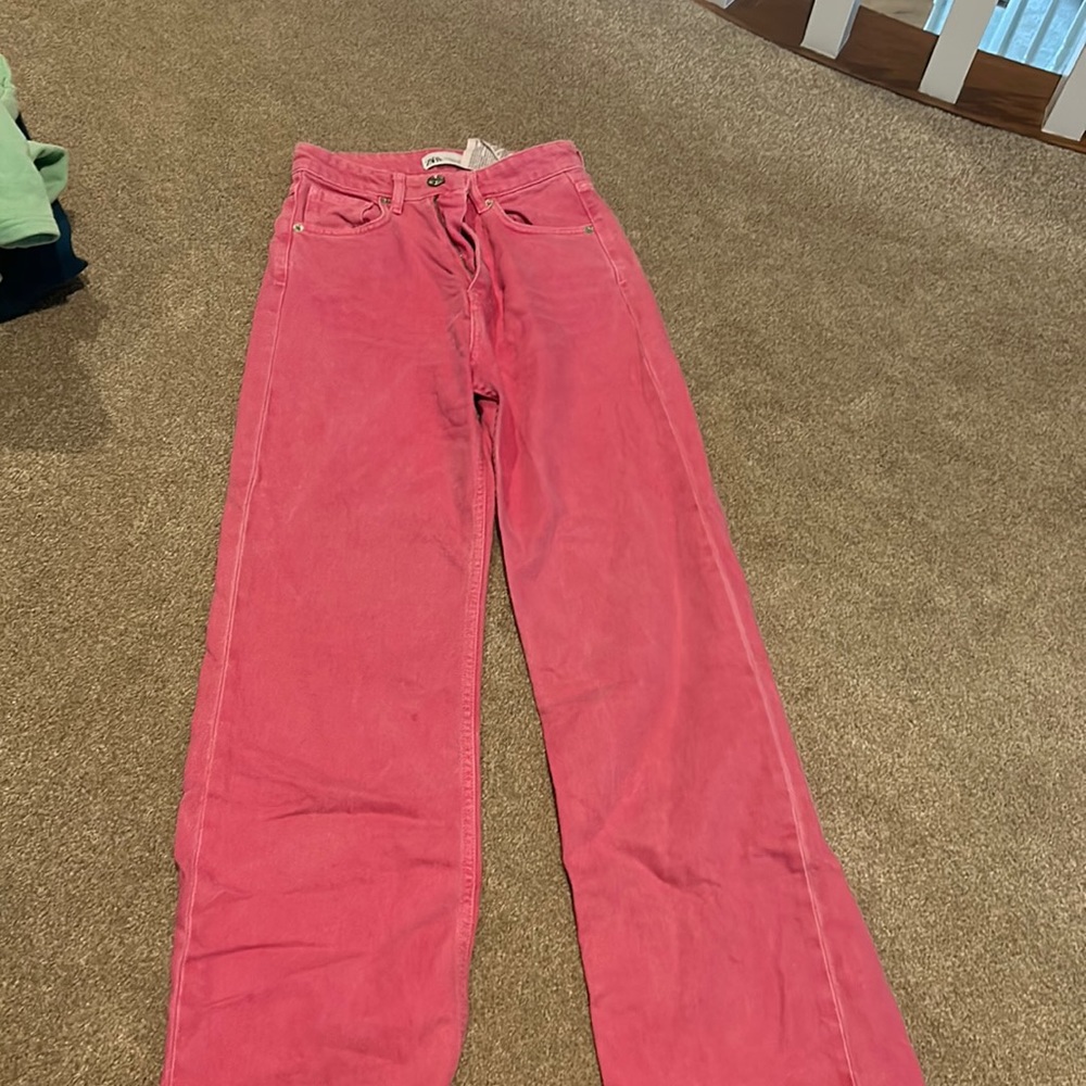 Pink zara jeans